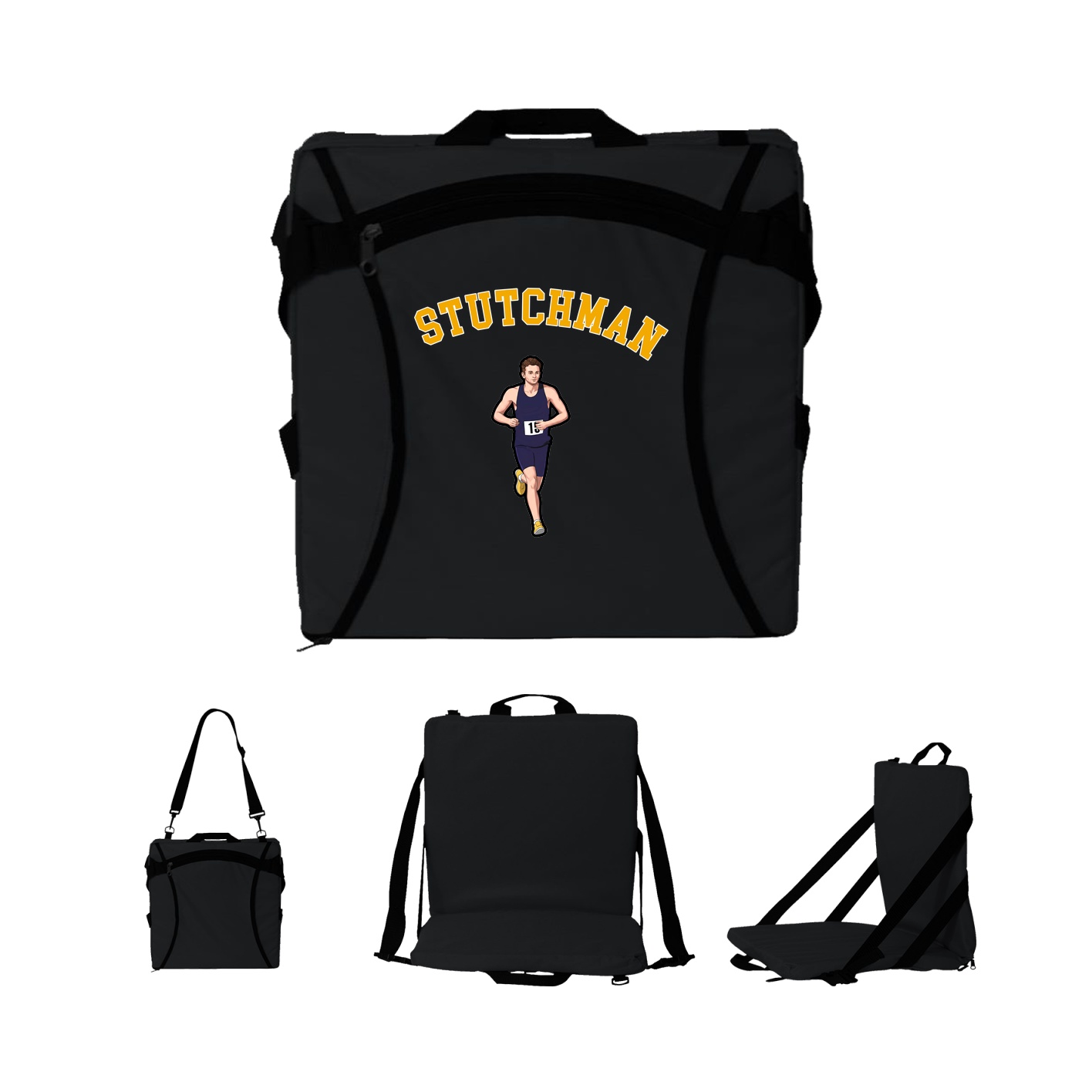 Folding Stadium Seat — Shirsey Arch in Black
