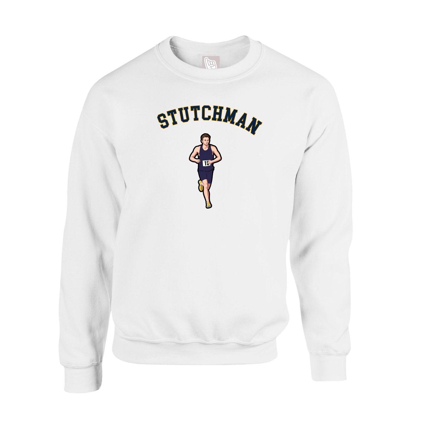 Fleece Crew — Shirsey Arch in White