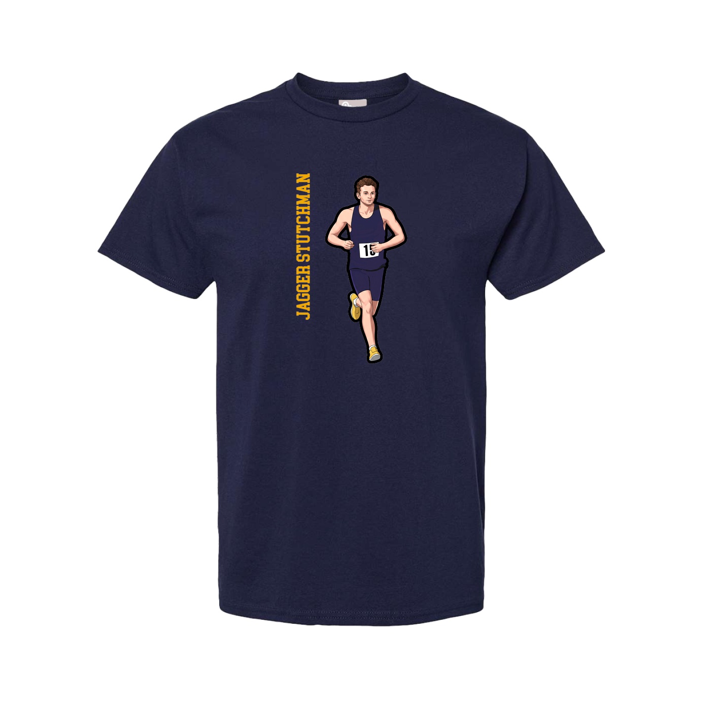 Tee — Name Vertical in Navy