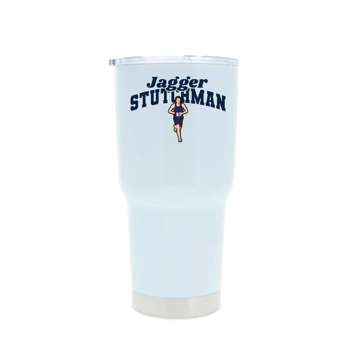 30oz Stainless Steel Tumbler — Signature Arch in White