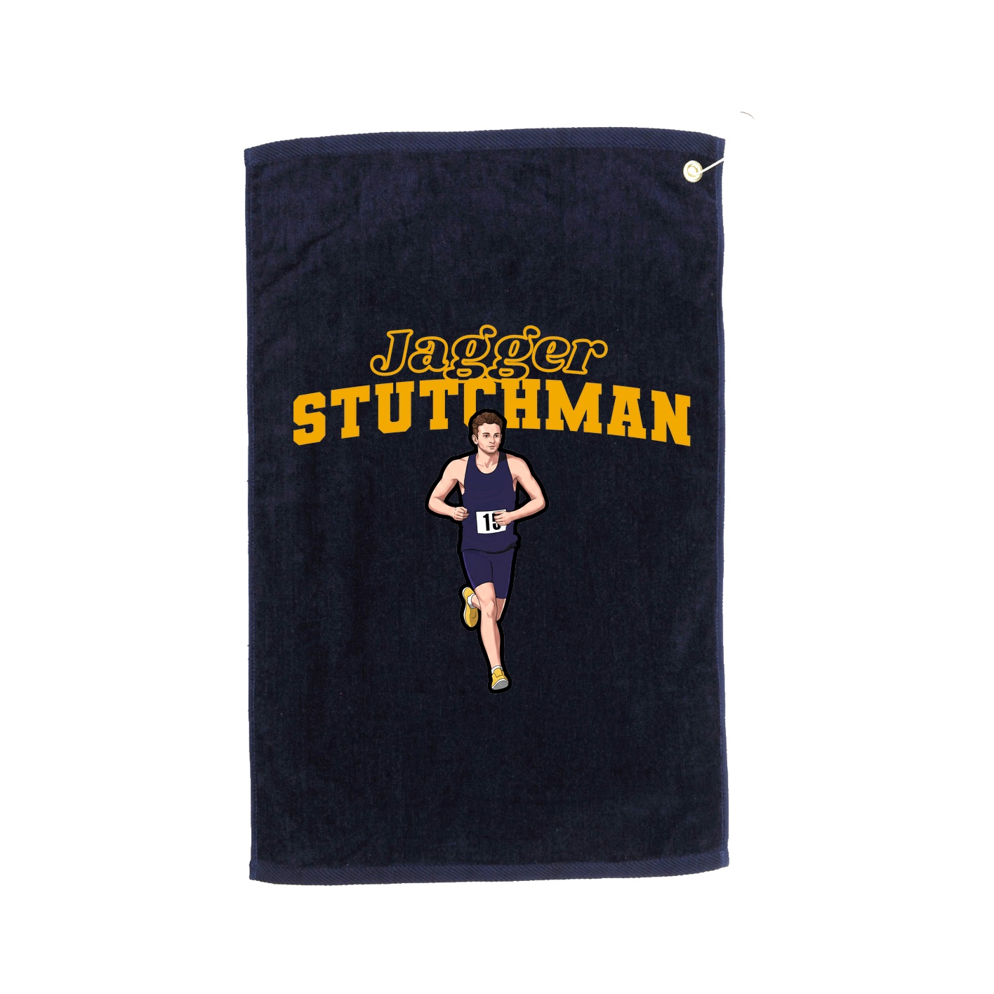 Golf Towel — Name Arch in Navy
