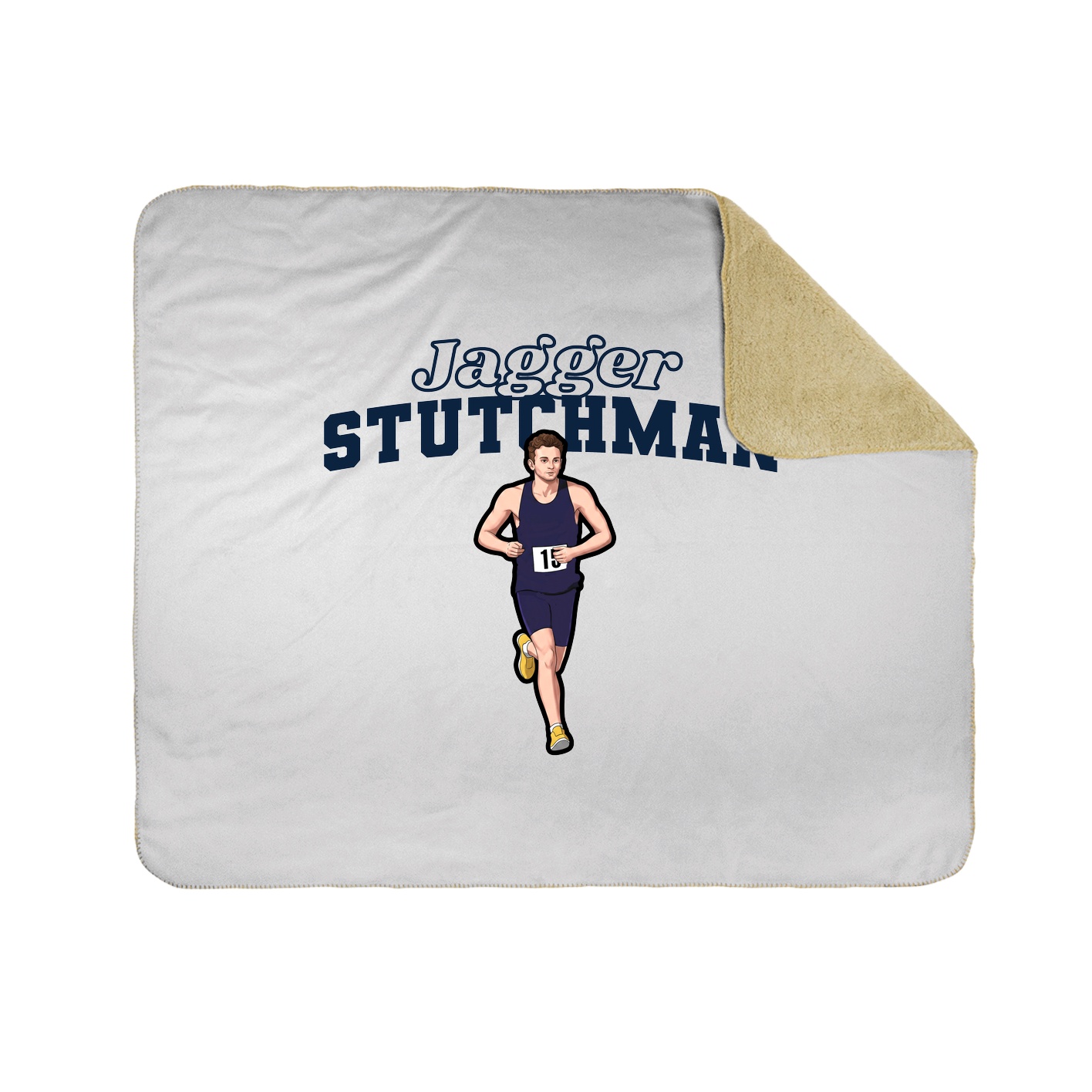 Throw Blanket — Name Arch in White