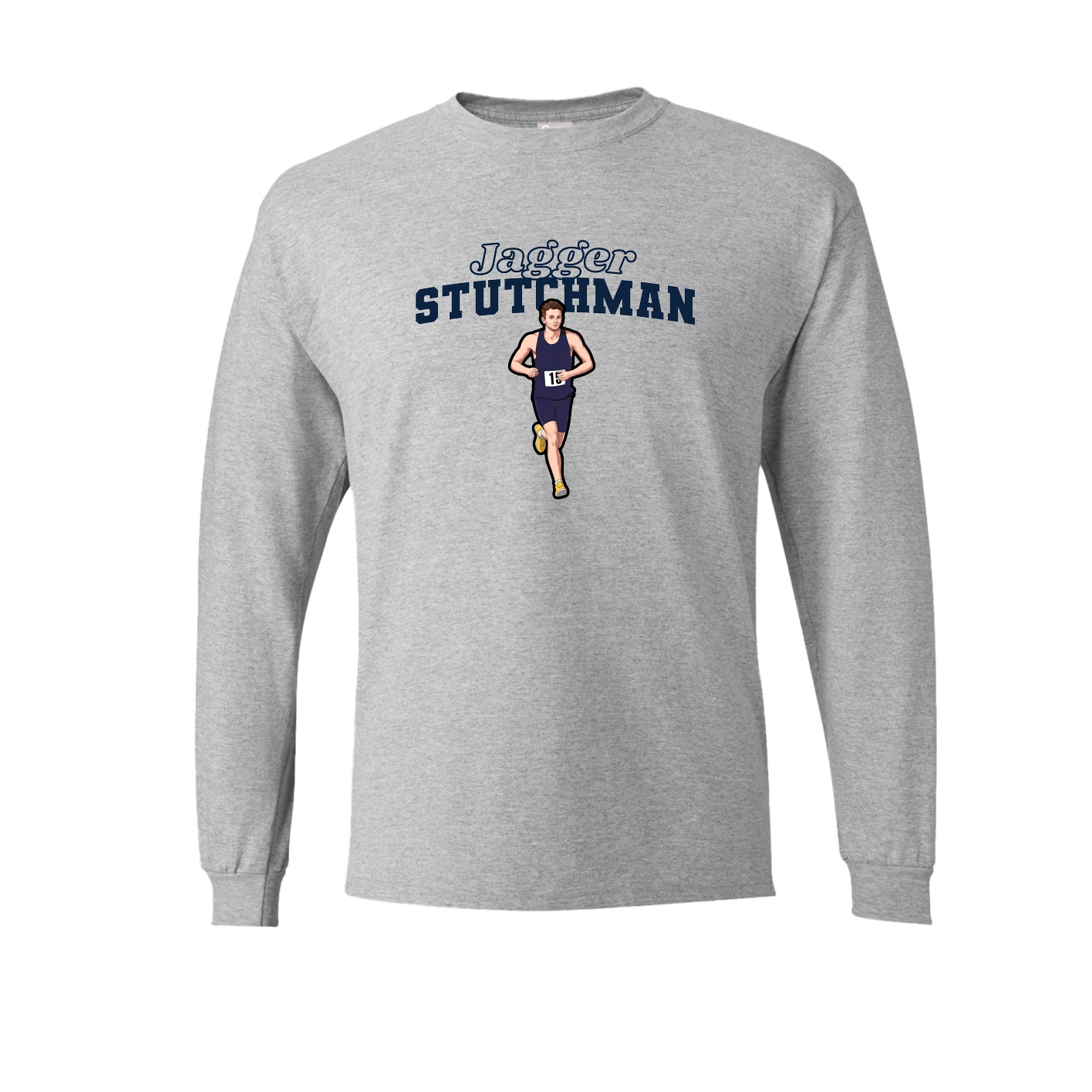 Long Sleeve Tee — Name Arch in Grey