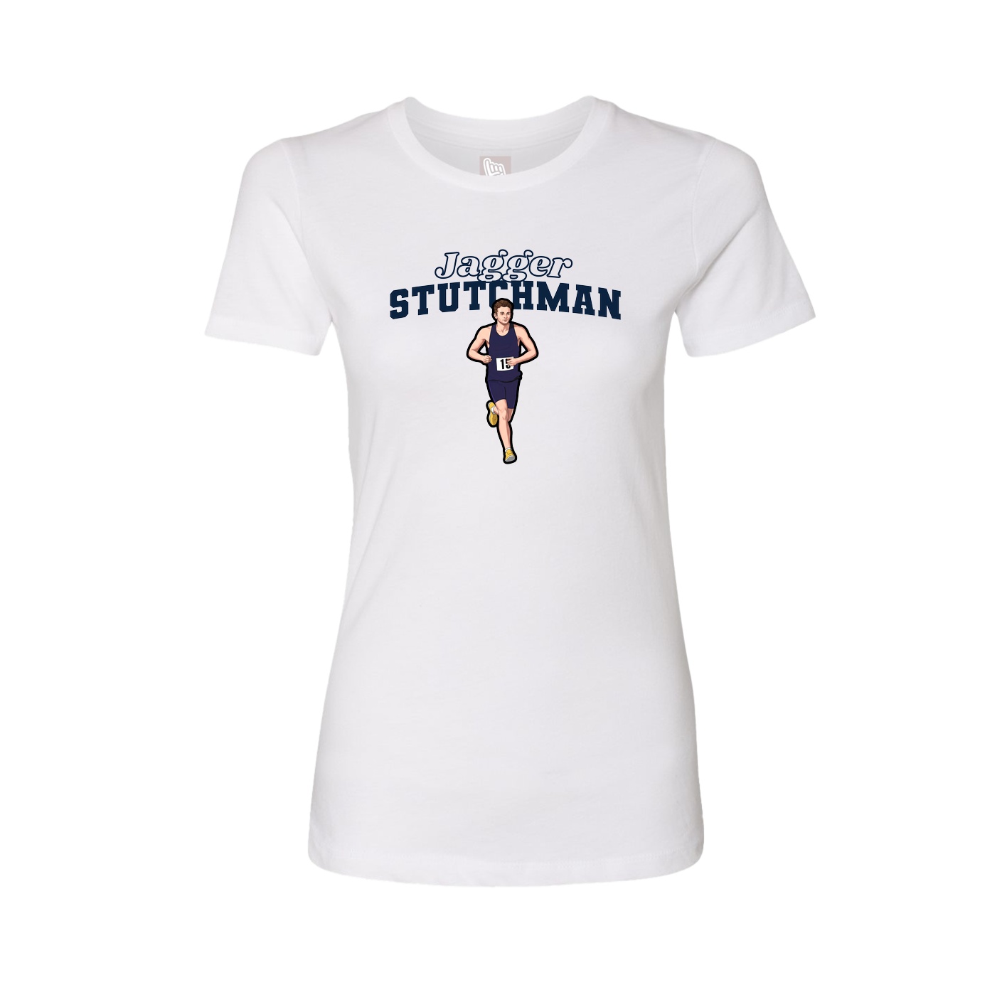 Womens Tee — Name Arch in White
