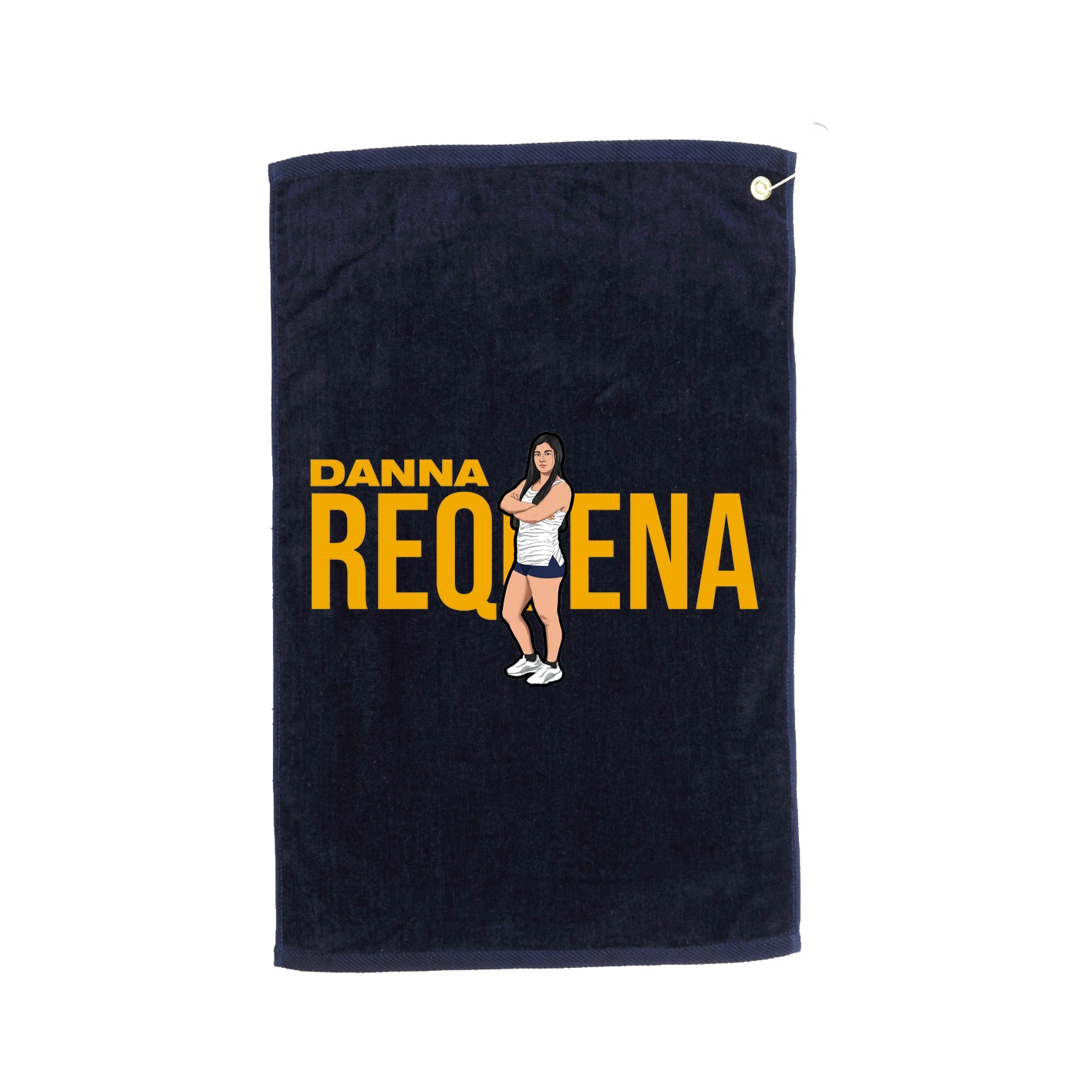 Golf Towel — Player Name in Navy
