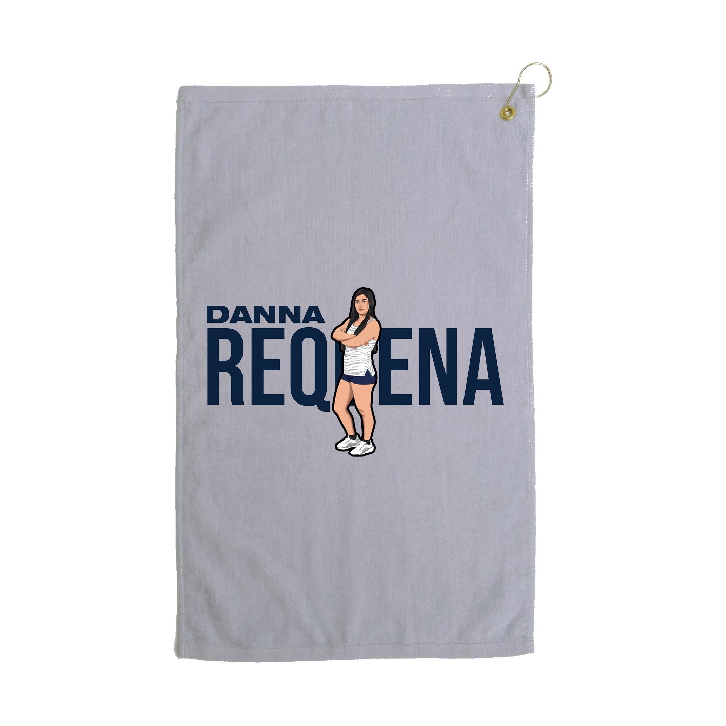 Golf Towel — Player Name in Grey