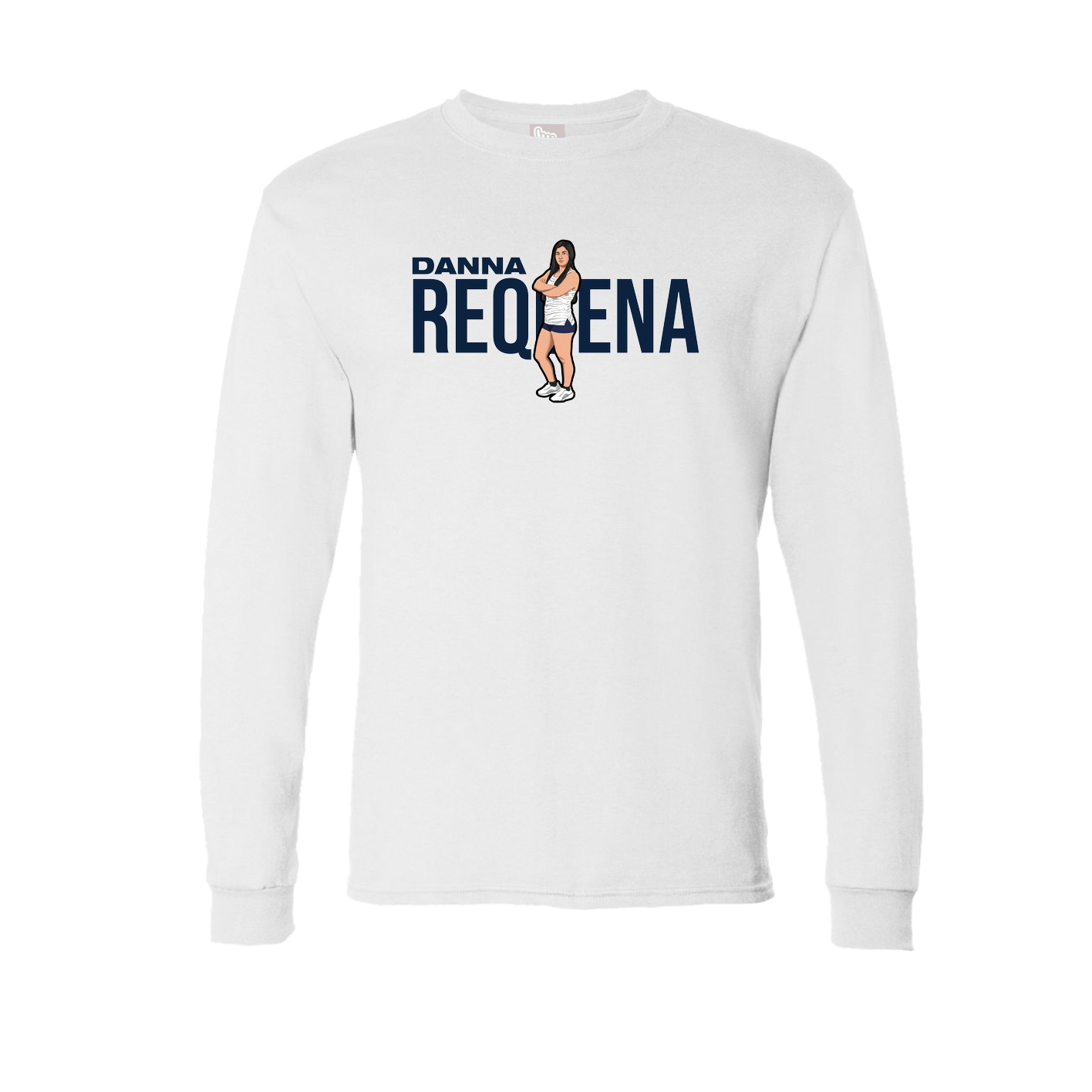 Long Sleeve Tee — Player Name in White
