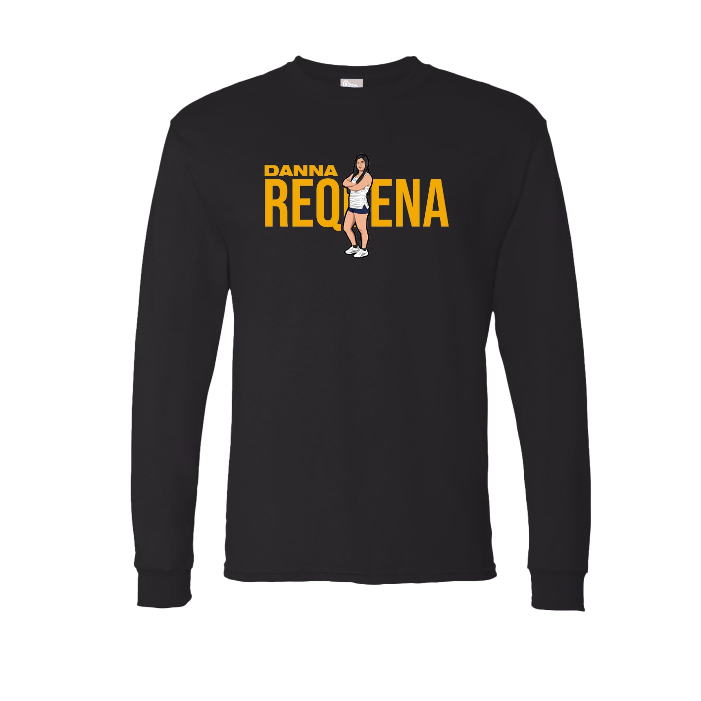 Long Sleeve Tee — Player Name in Black