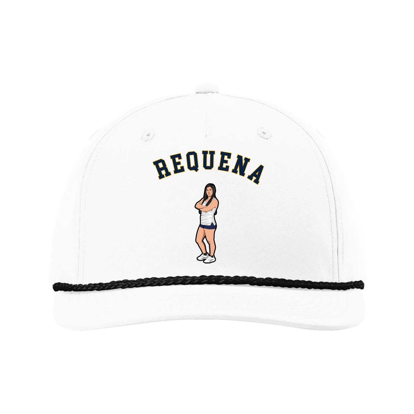 Five-Panel Classic Rope Cap — Shirsey Arch in White