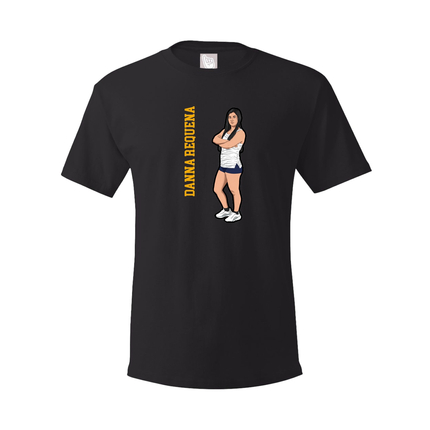 Youth Tee — Name Vertical in Black