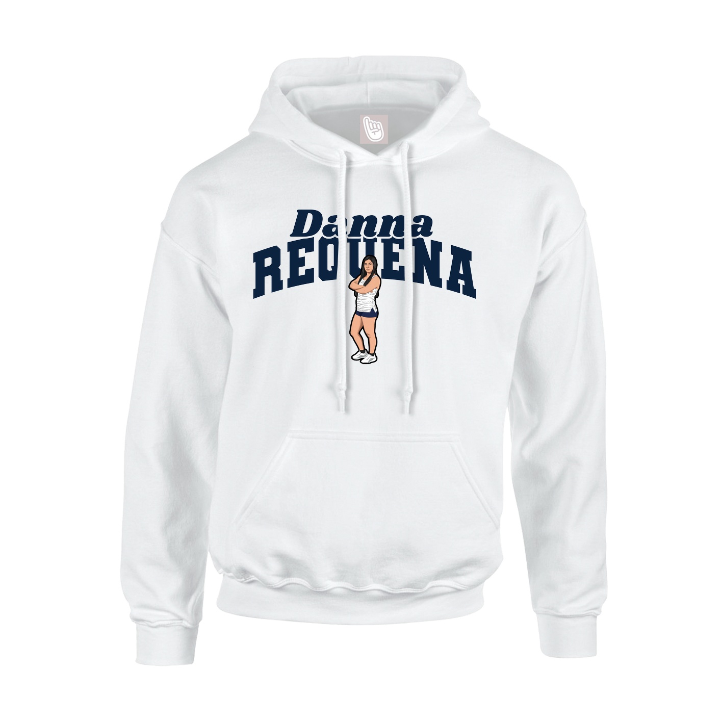 Hoodie — Signature Arch in White