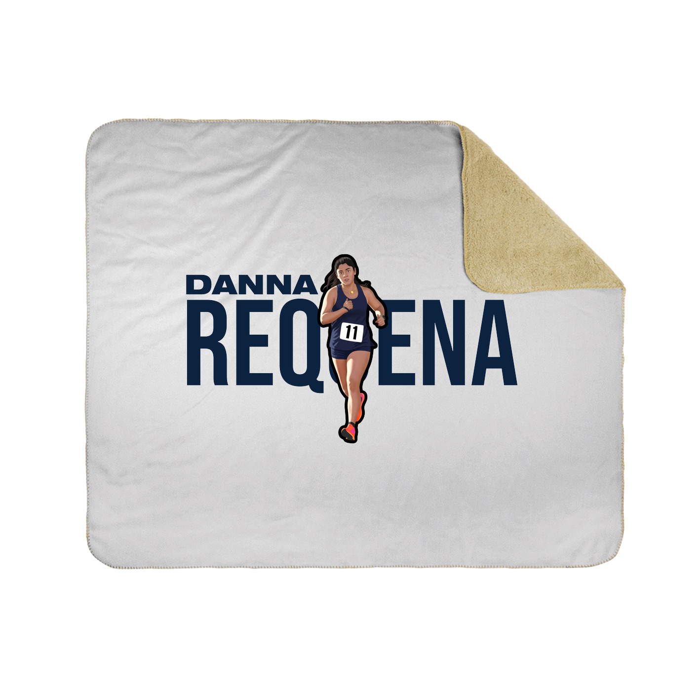 Throw Blanket — Player Name in White