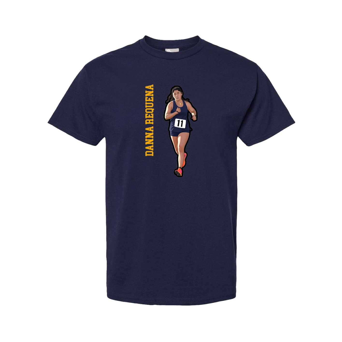 Youth Tee — Name Vertical in Navy