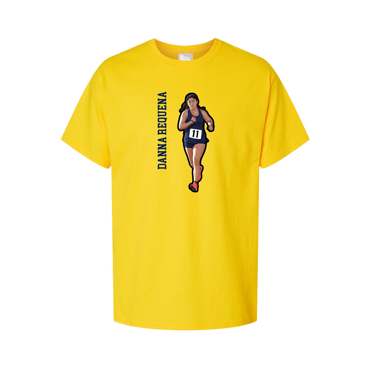 Youth Tee — Name Vertical in Gold