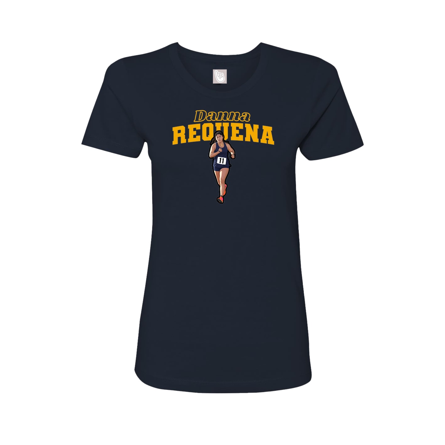 Womens Tee — Name Arch in Navy
