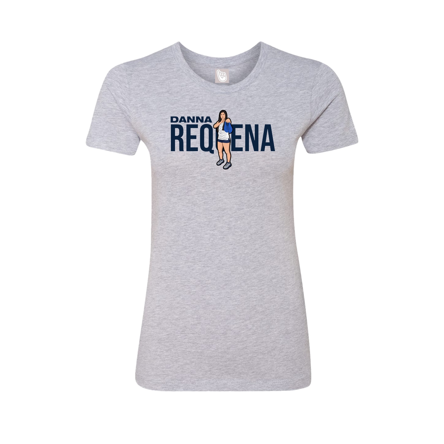 Womens Tee — Player Name in Grey