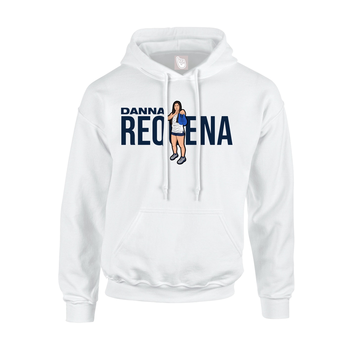Youth Hoodie — Player Name in White