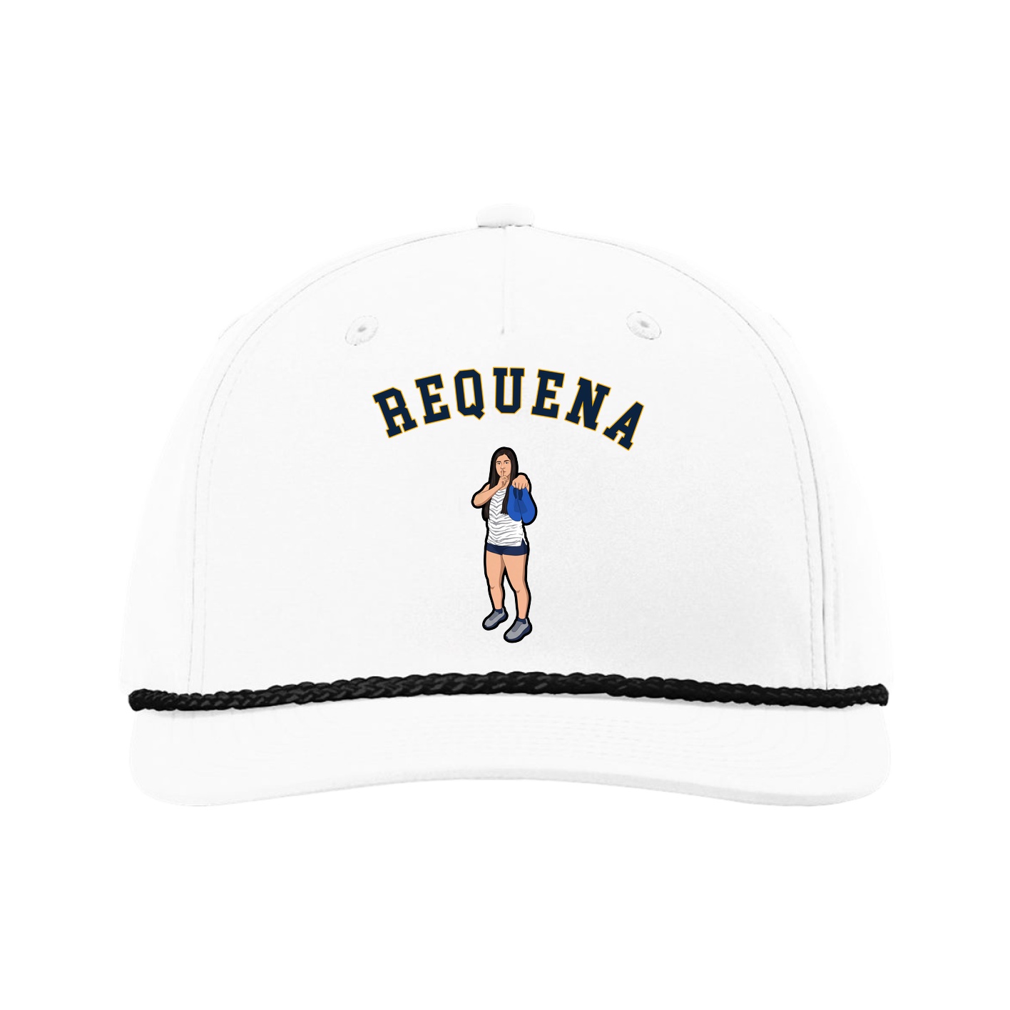 Five-Panel Classic Rope Cap — Shirsey Arch in White