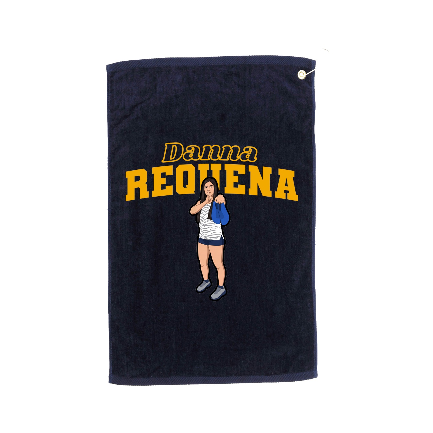 Golf Towel — Name Arch in Navy