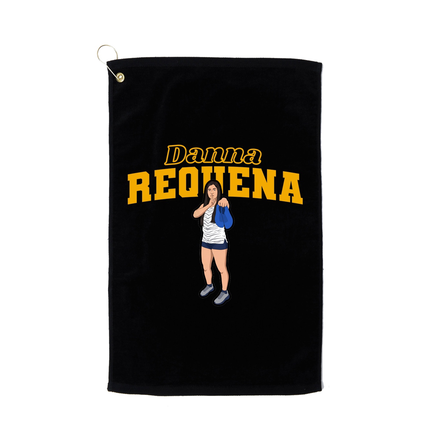 Golf Towel — Name Arch in Black