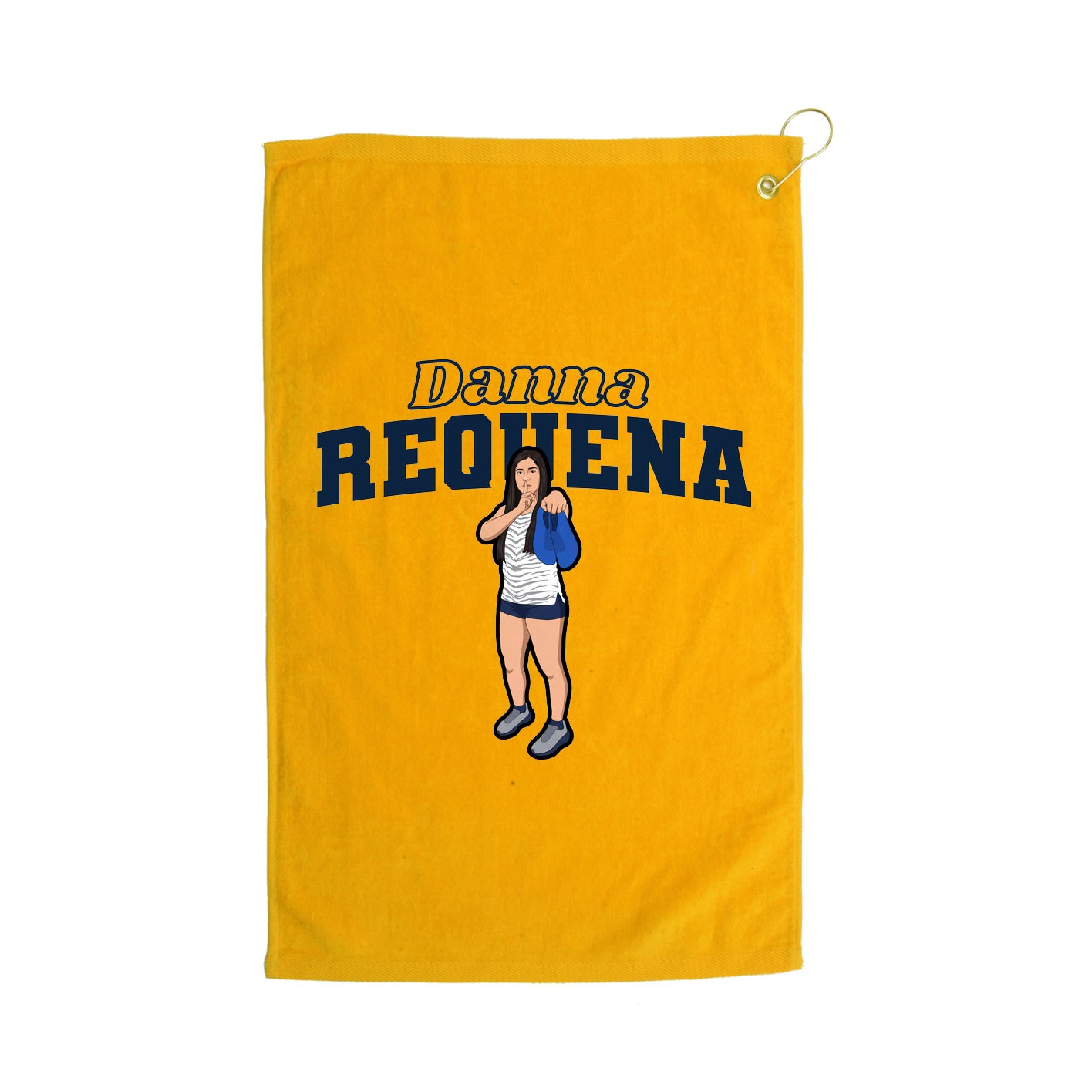 Golf Towel — Name Arch in Gold