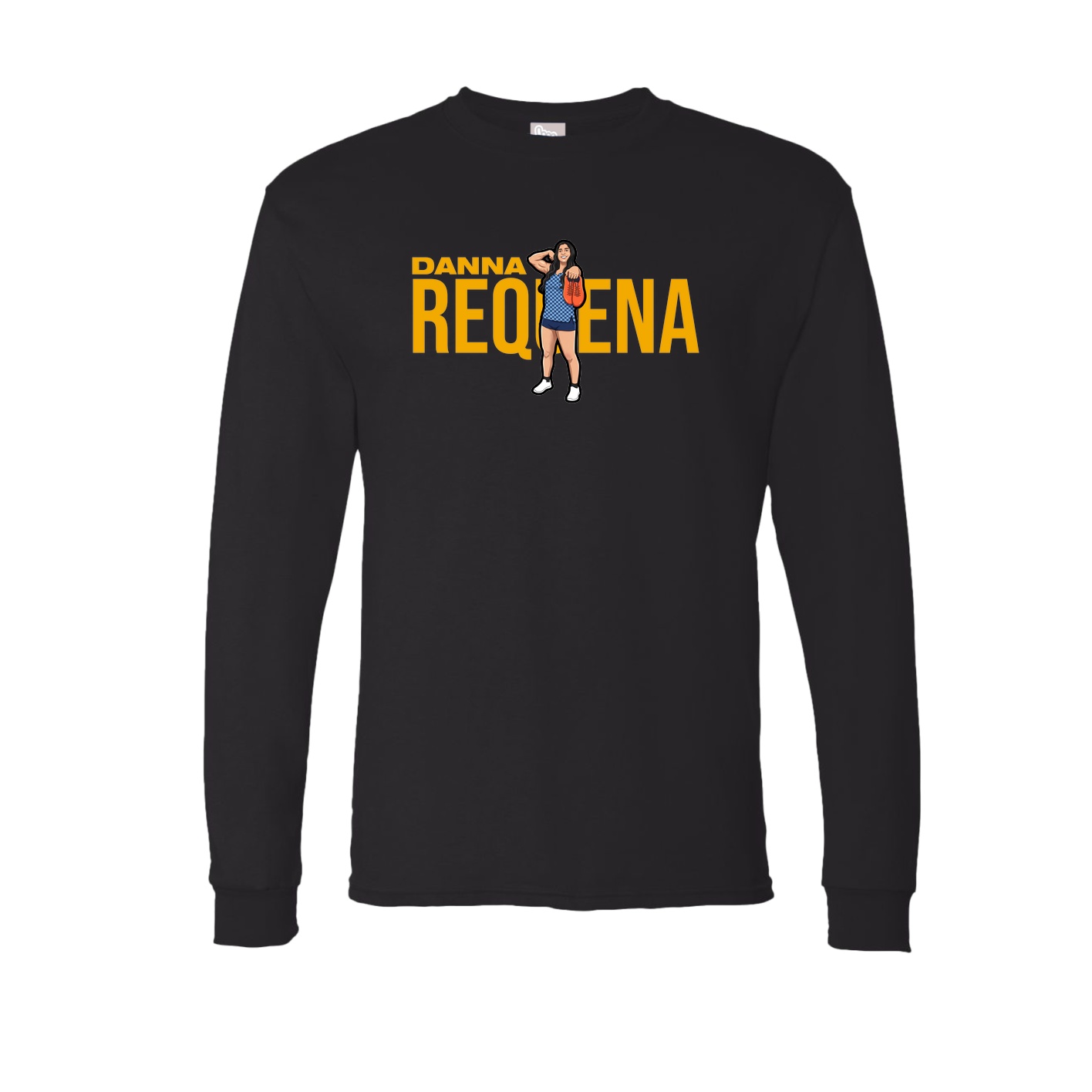 Long Sleeve Tee — Player Name in Black