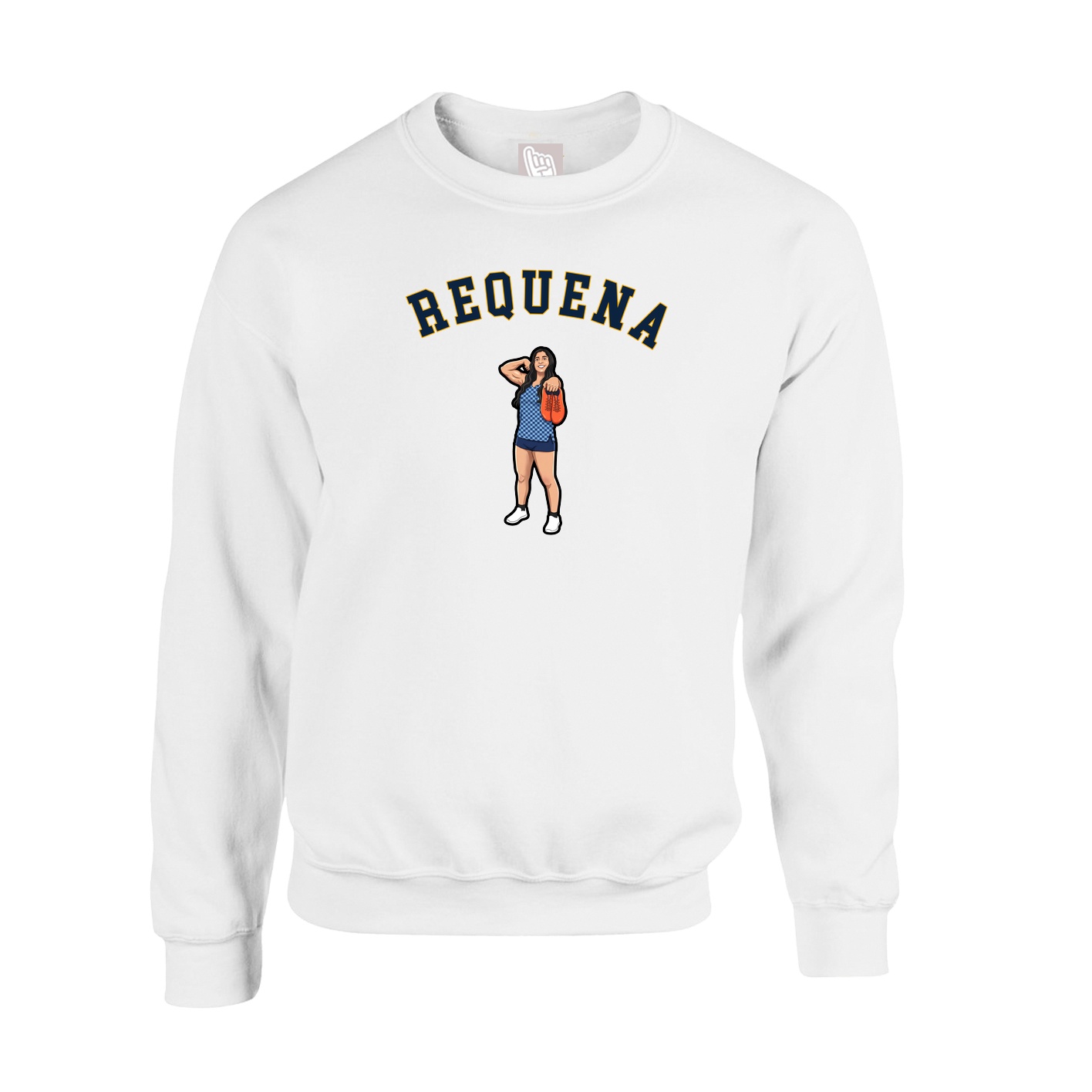 Fleece Crew — Shirsey Arch in White