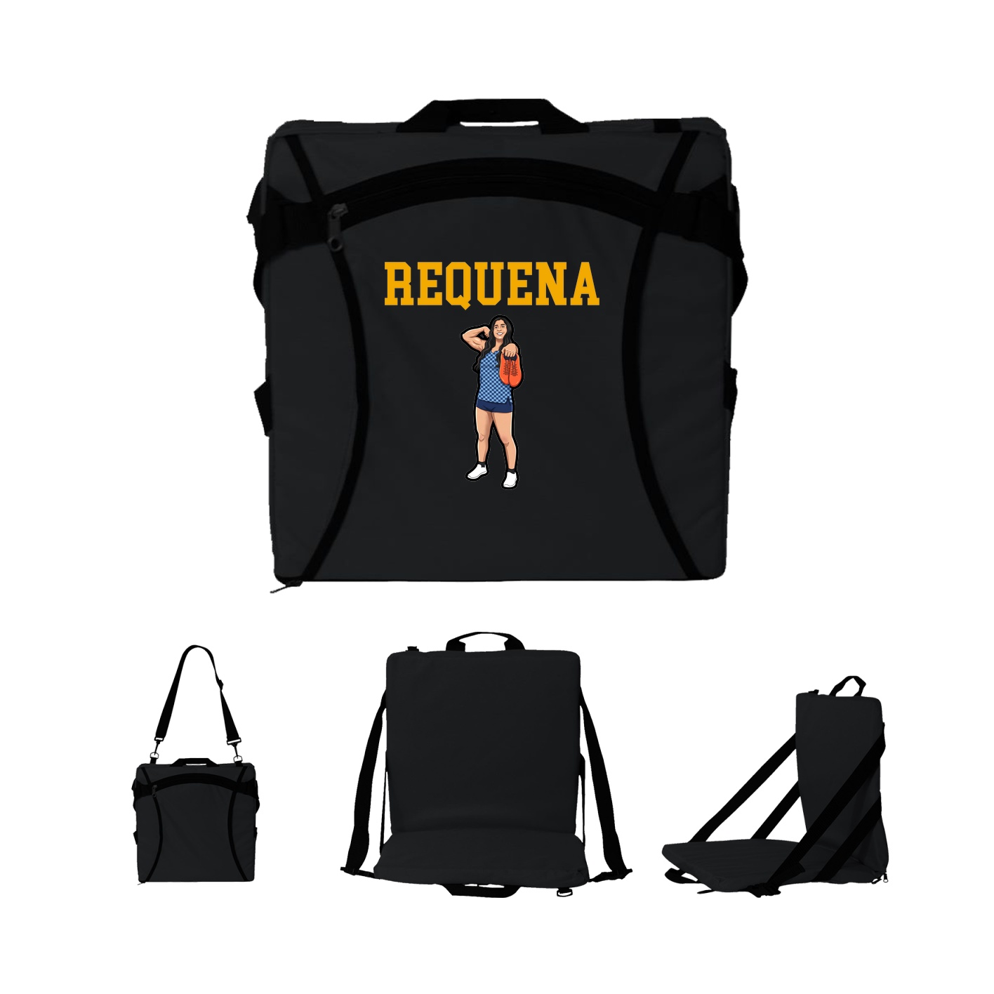 Folding Stadium Seat — Shirsey in Black