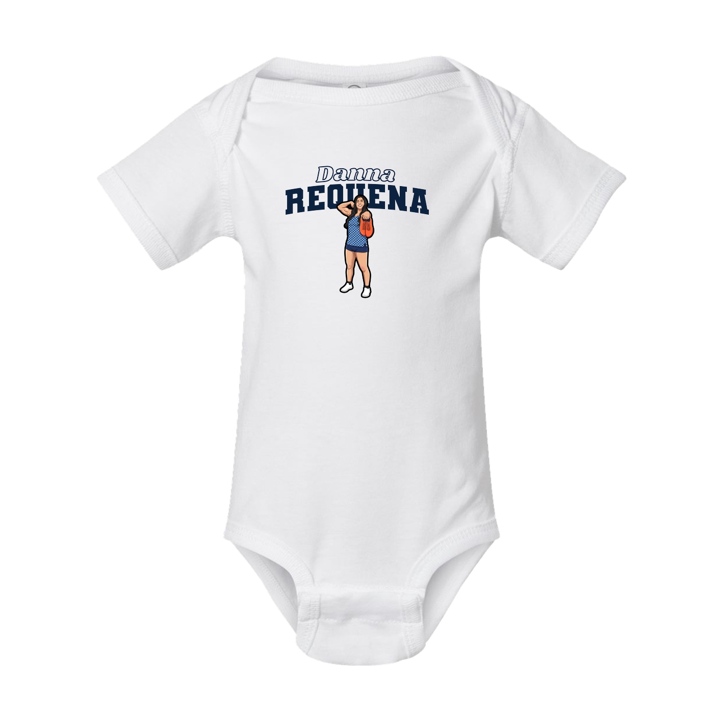 Baby Onesie — Name Arch in White