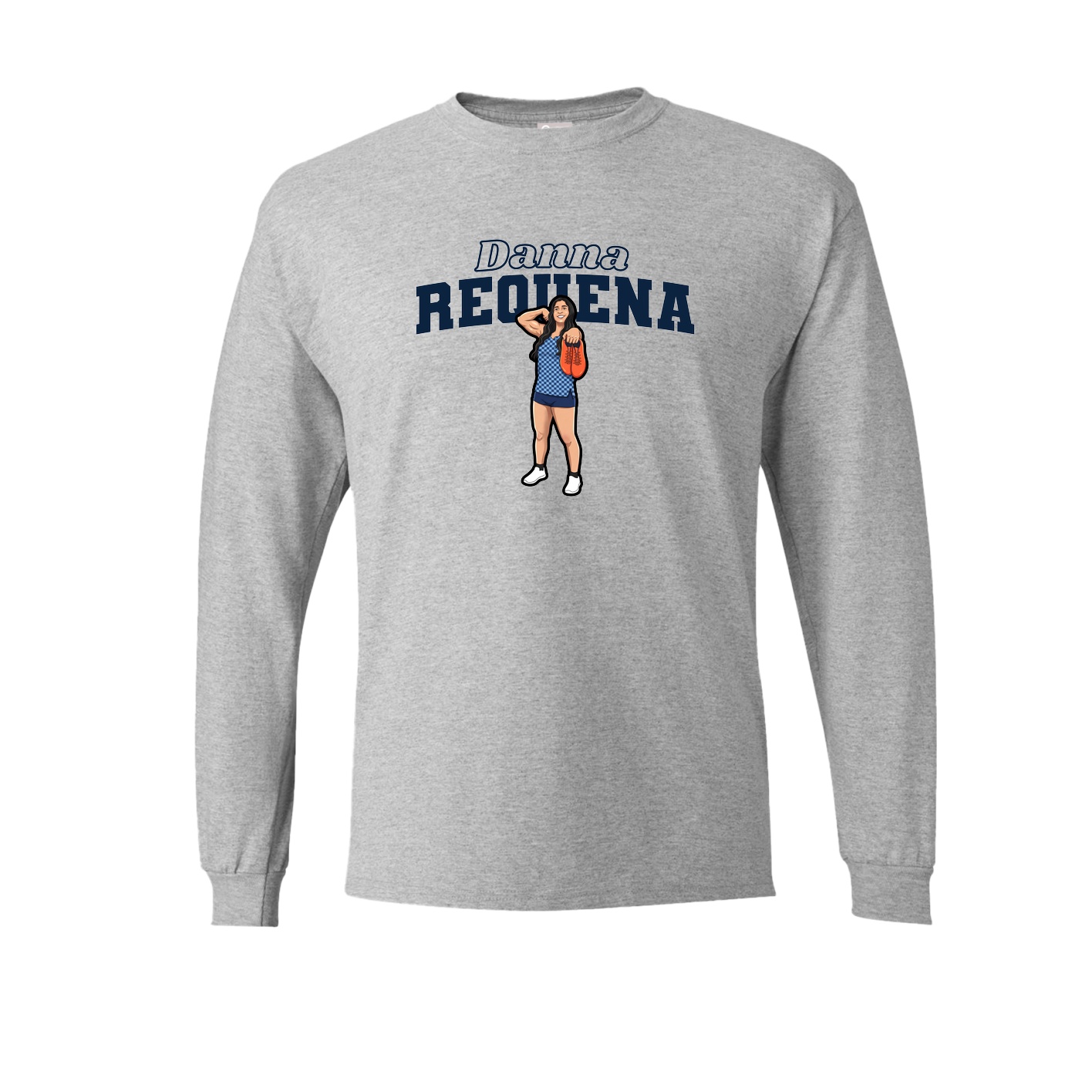 Long Sleeve Tee — Name Arch in Grey