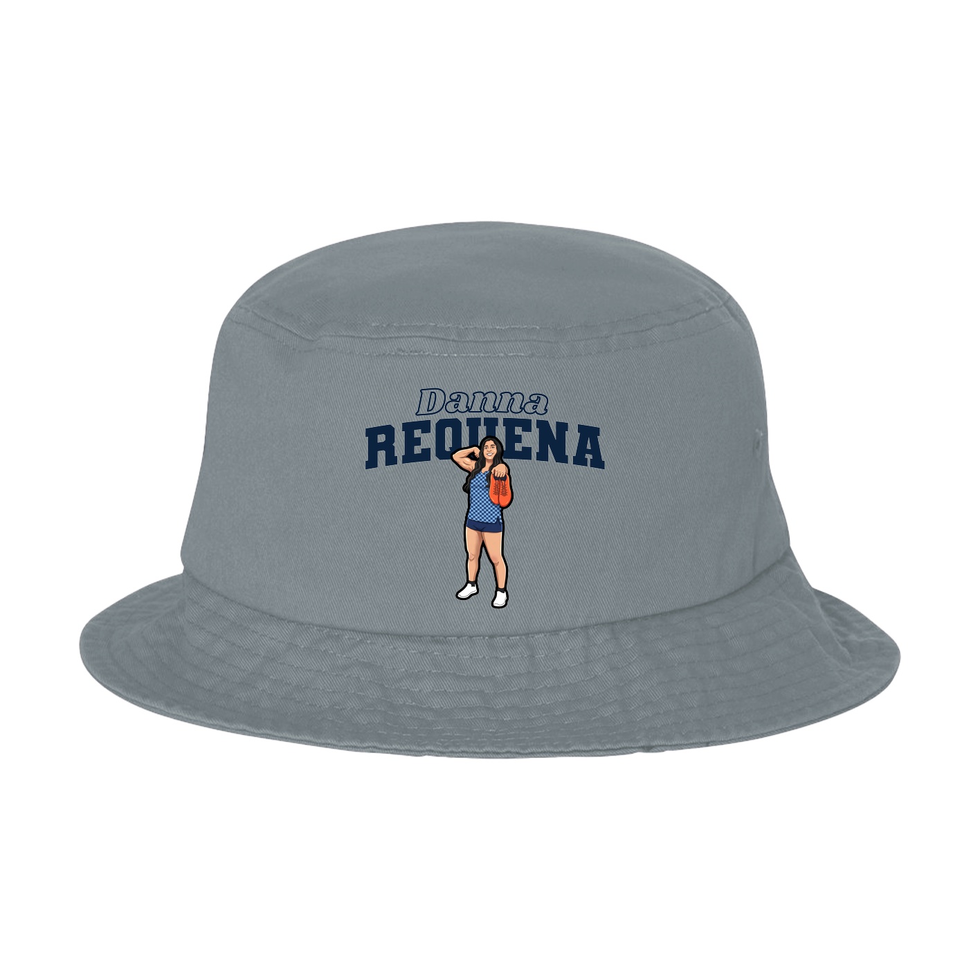 Bucket Cap — Name Arch in Grey