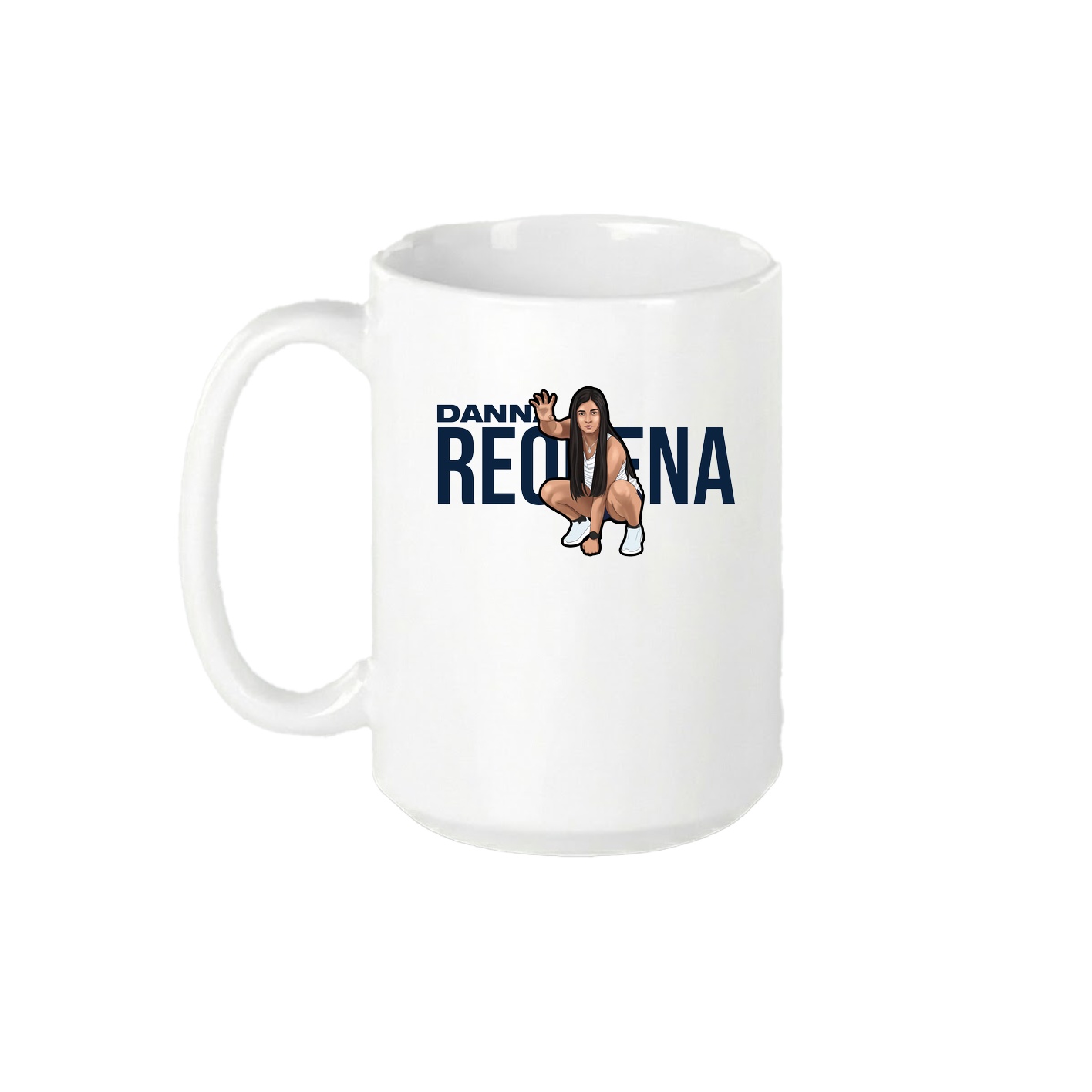15oz Coffee Mug — Player Name in White