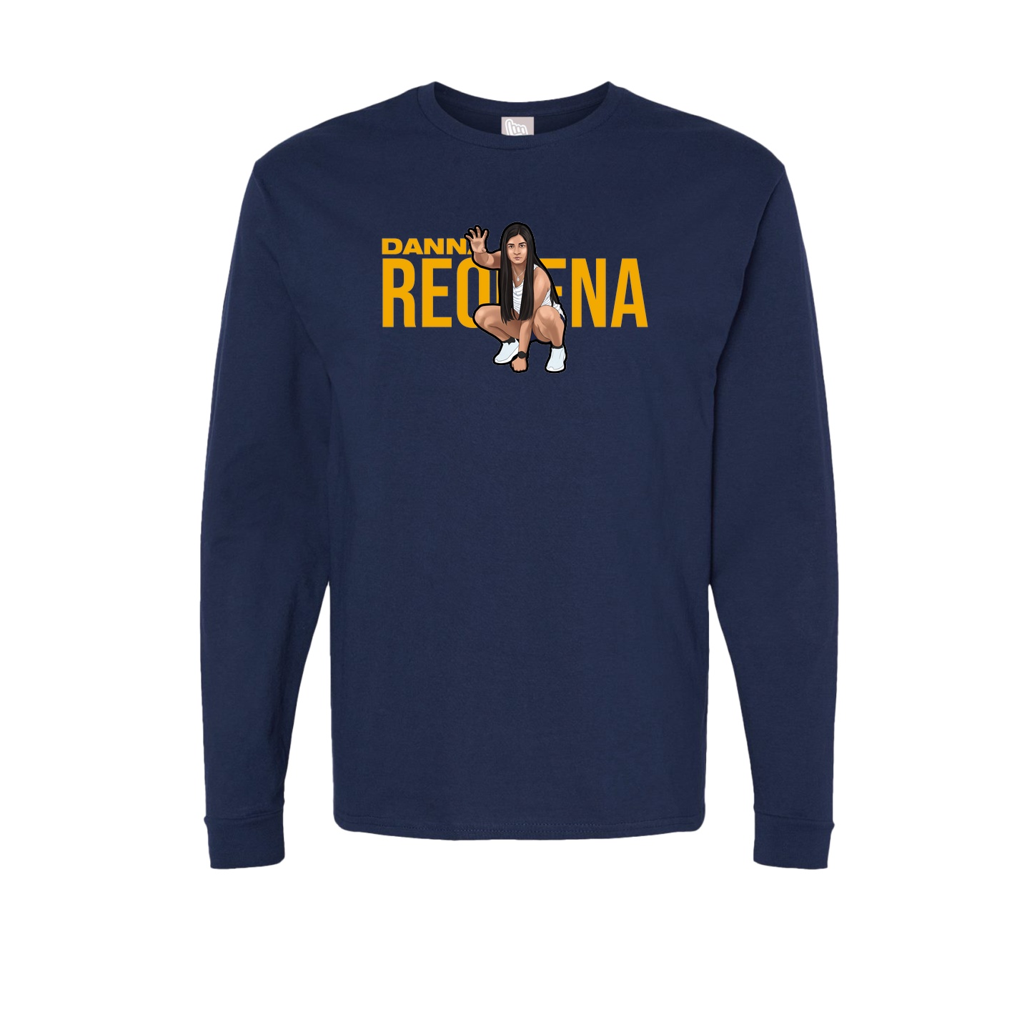 Long Sleeve Tee — Player Name in Navy