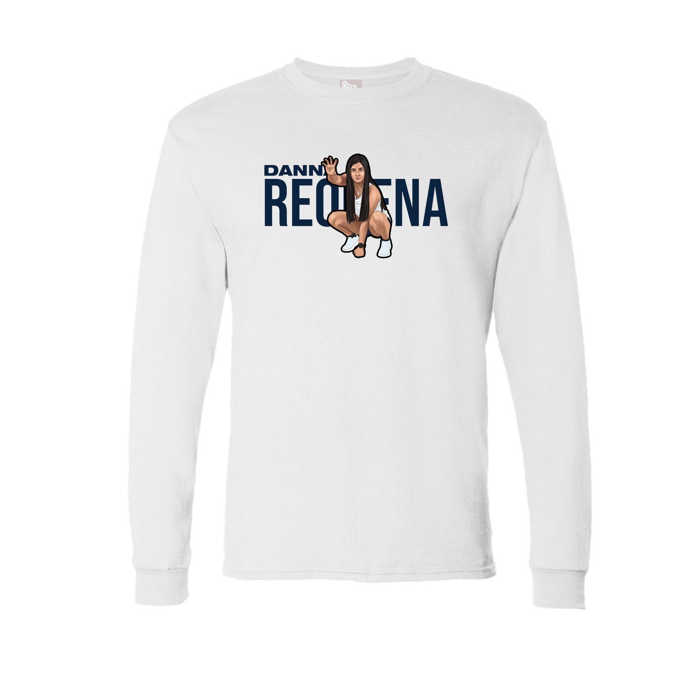 Long Sleeve Tee — Player Name in White