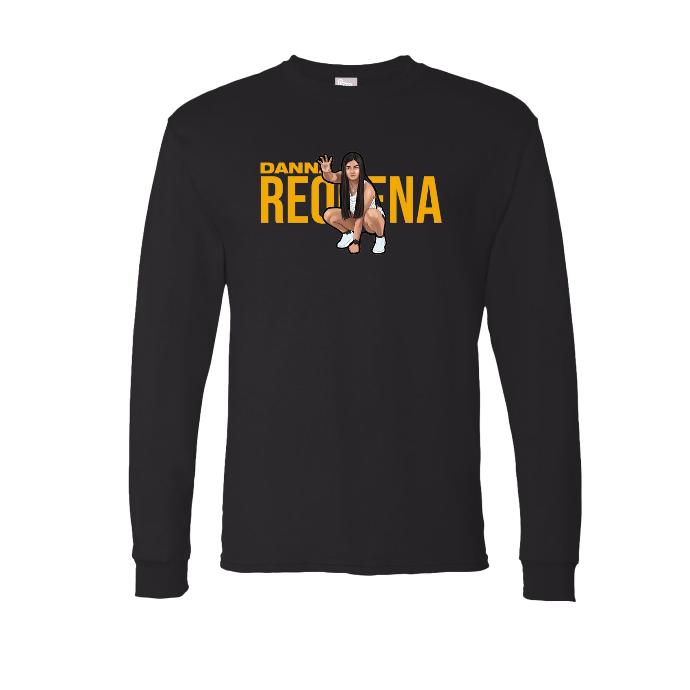 Long Sleeve Tee — Player Name in Black