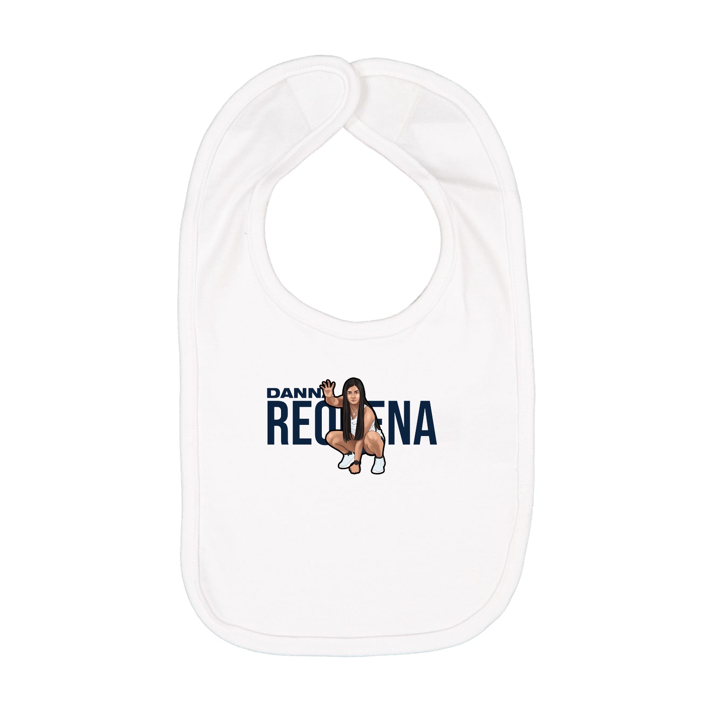 Infant Bib — Player Name in White