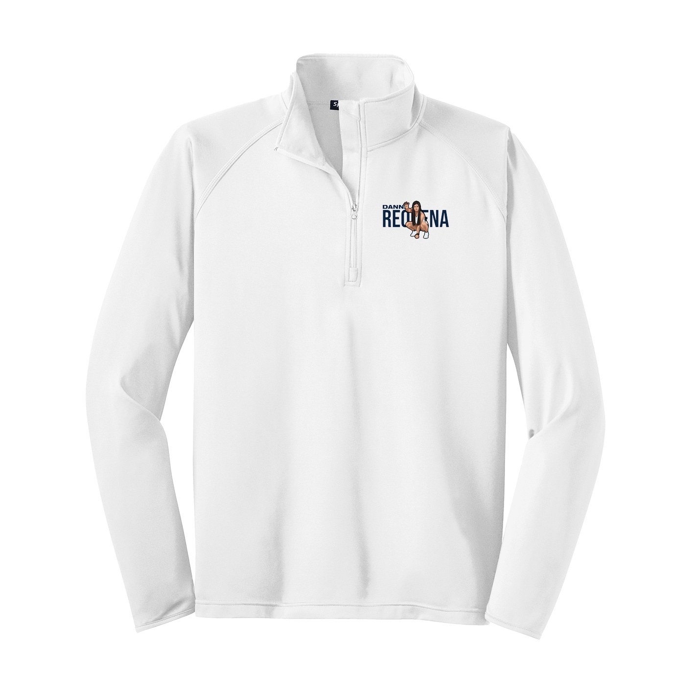 Q-Zip Pullover — Player Name in White