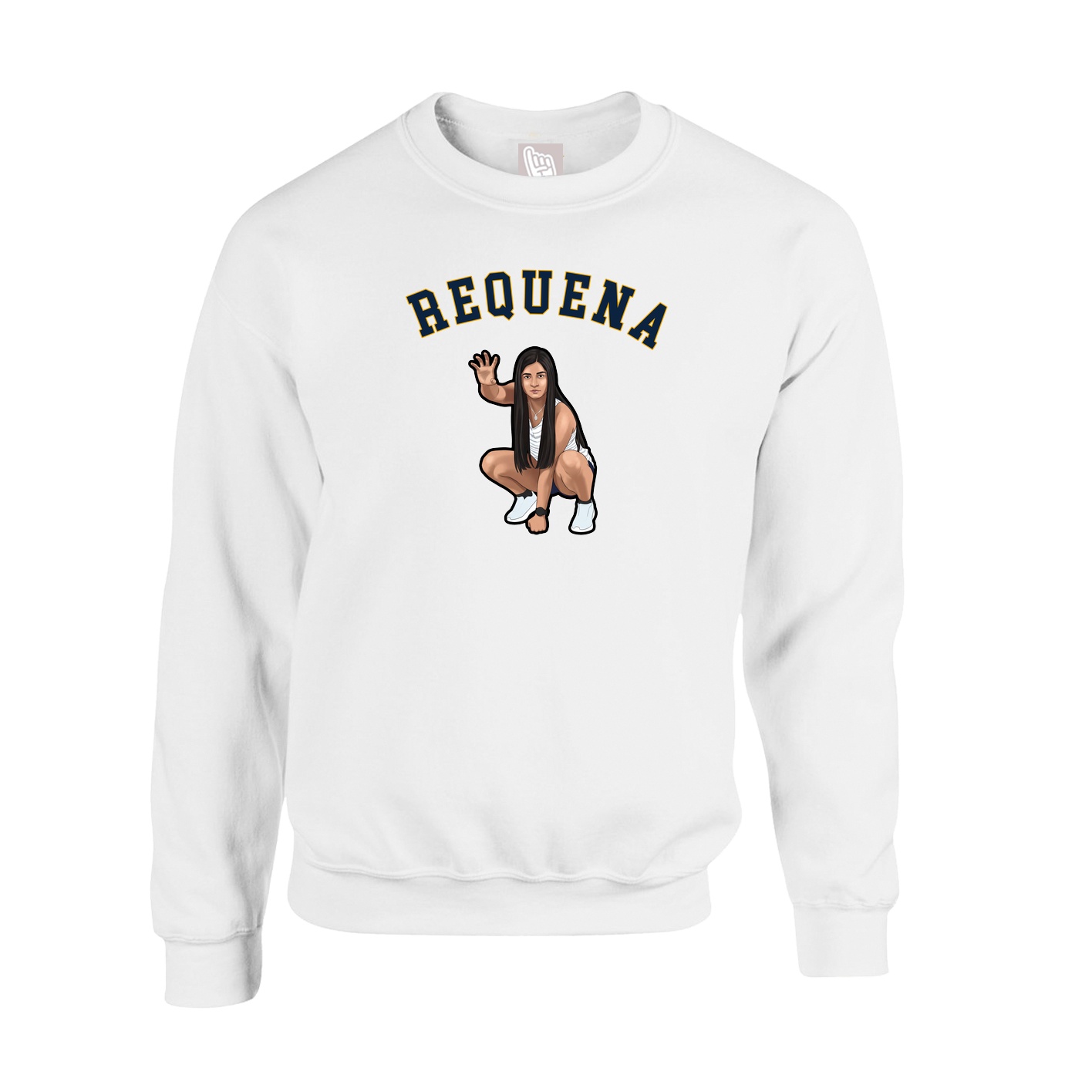 Fleece Crew — Shirsey Arch in White