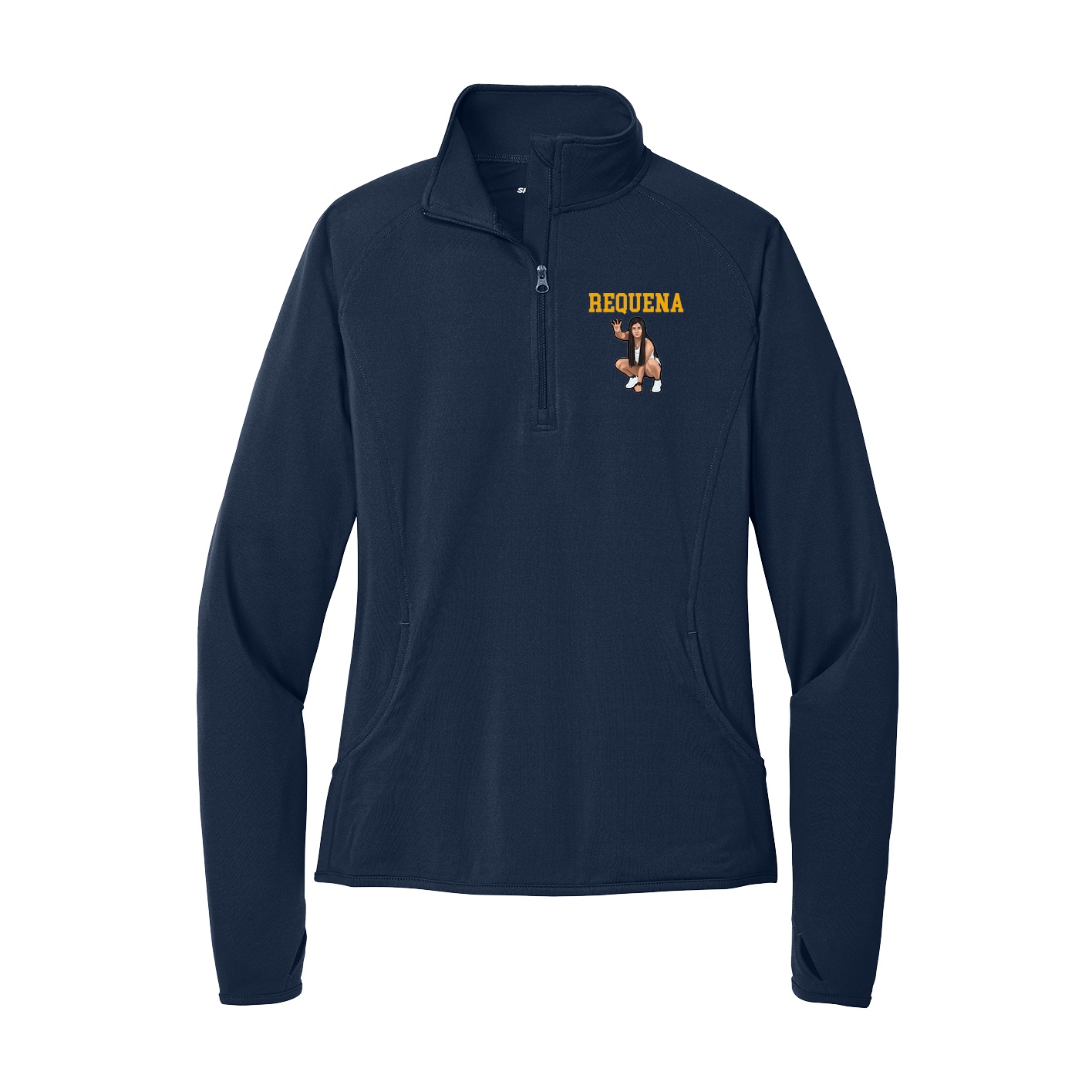 Women's Q-Zip Pullover — Shirsey in Navy