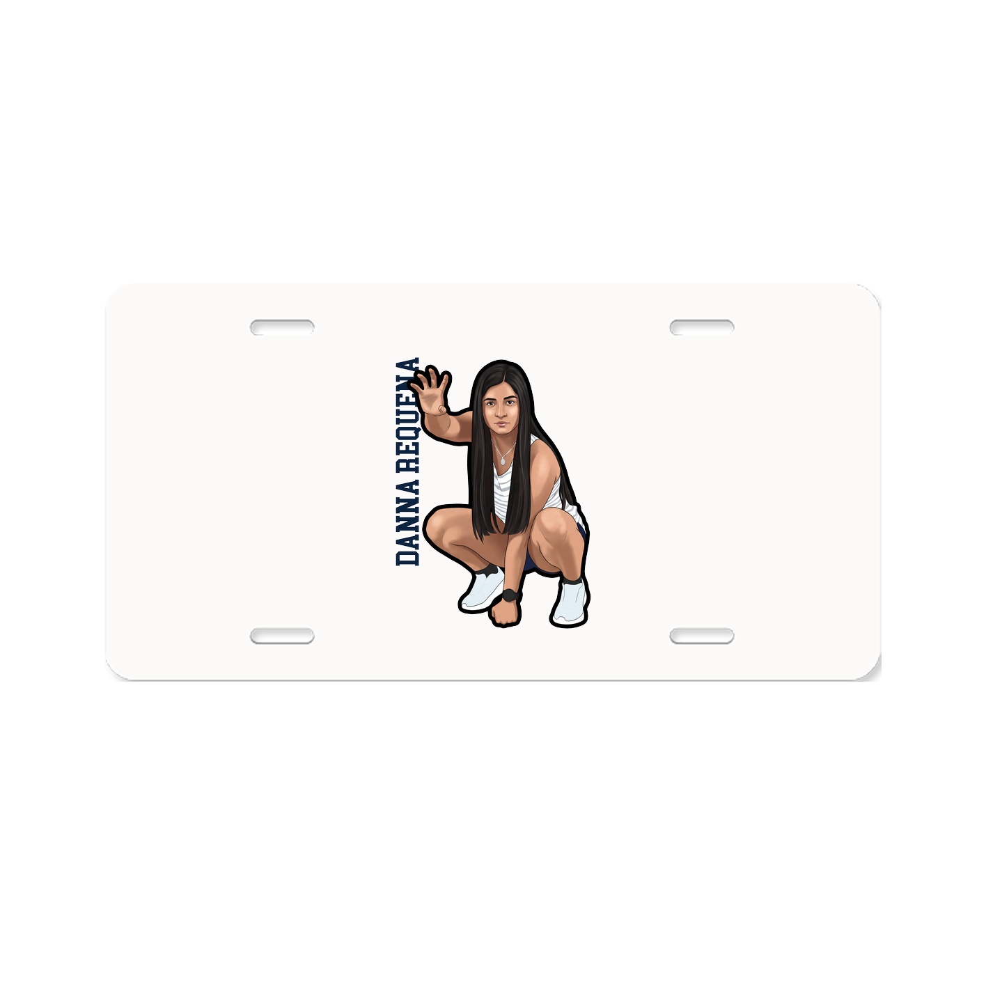 License Plate — Name Vertical in Classic