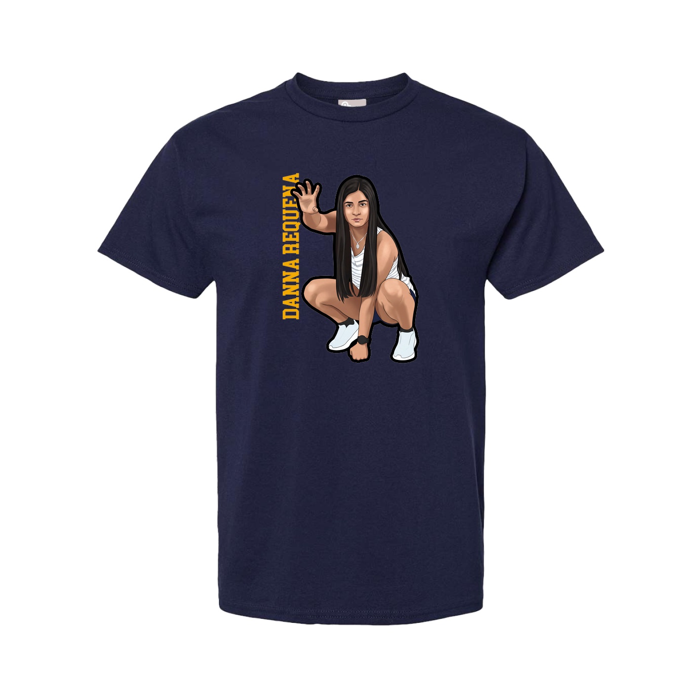 Tee — Name Vertical in Navy