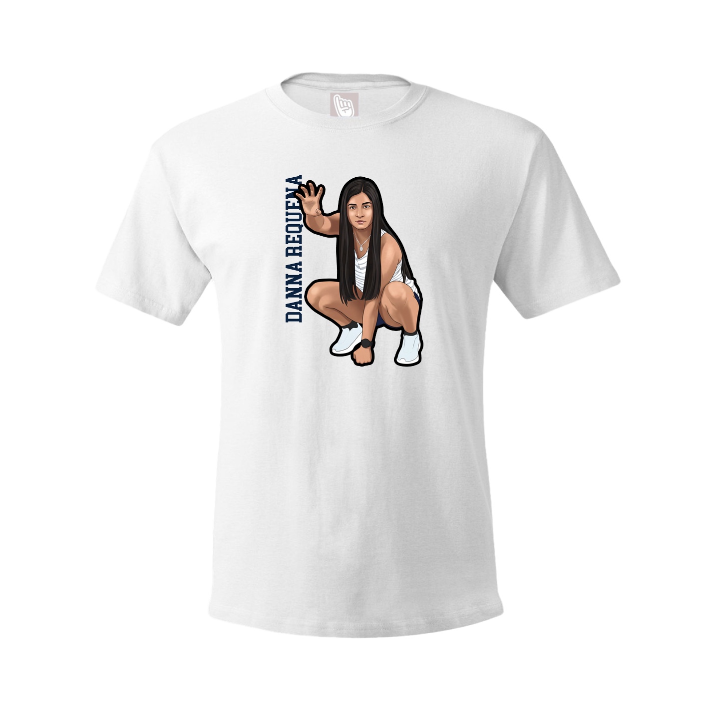 Tee — Name Vertical in White