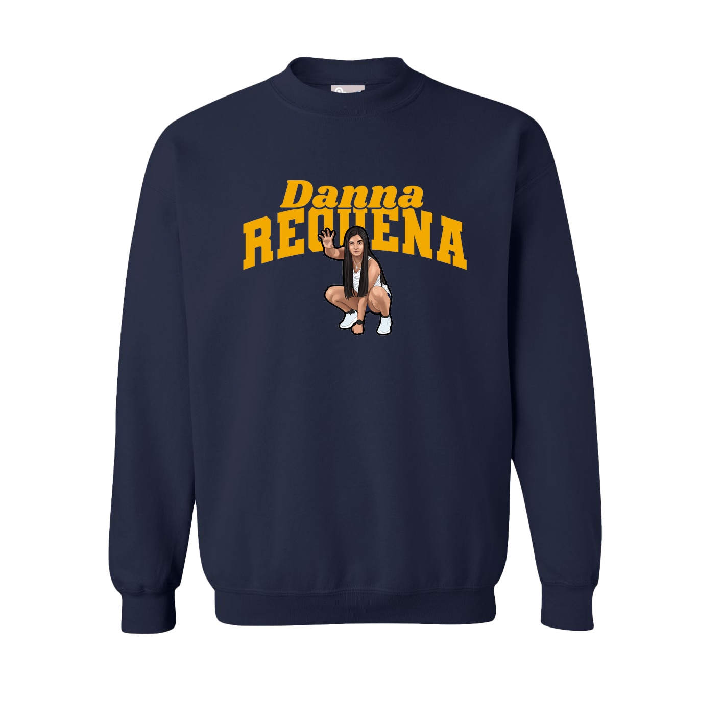 Fleece Crew — Signature Arch in Navy