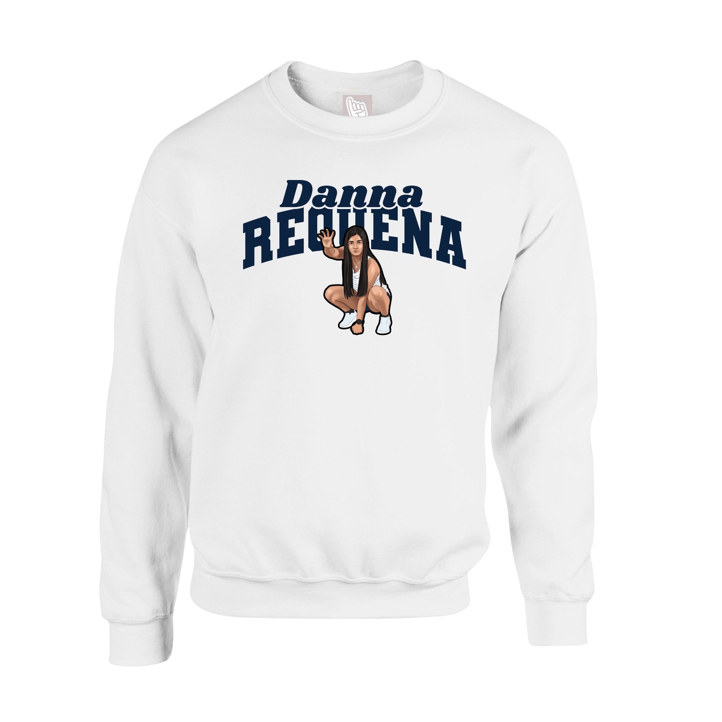 Fleece Crew — Signature Arch in White