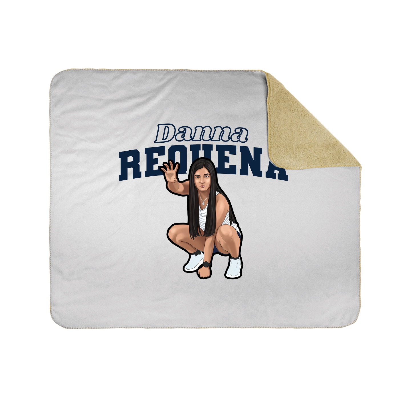 Throw Blanket — Name Arch in White