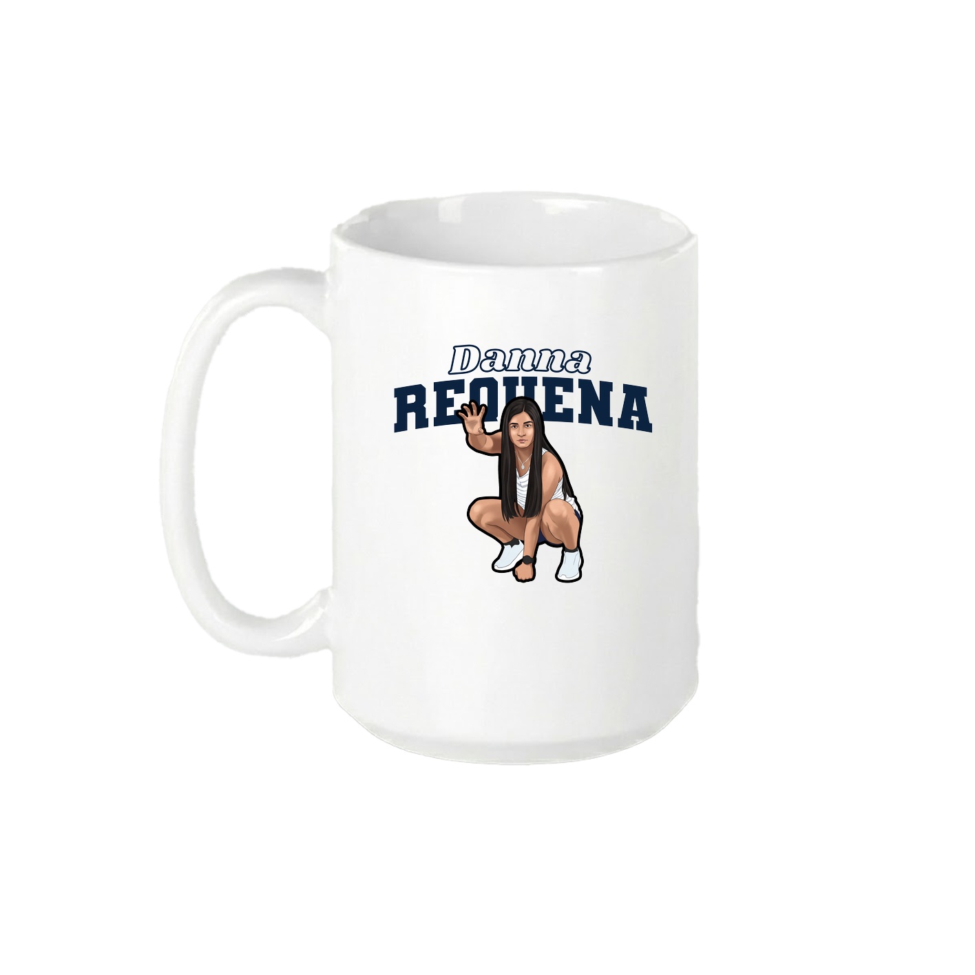 15oz Coffee Mug — Name Arch in White