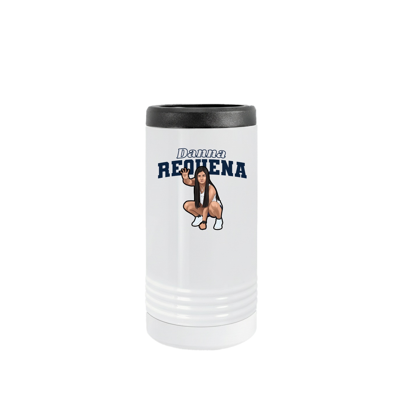 Slim Beverage Holder — Name Arch in White