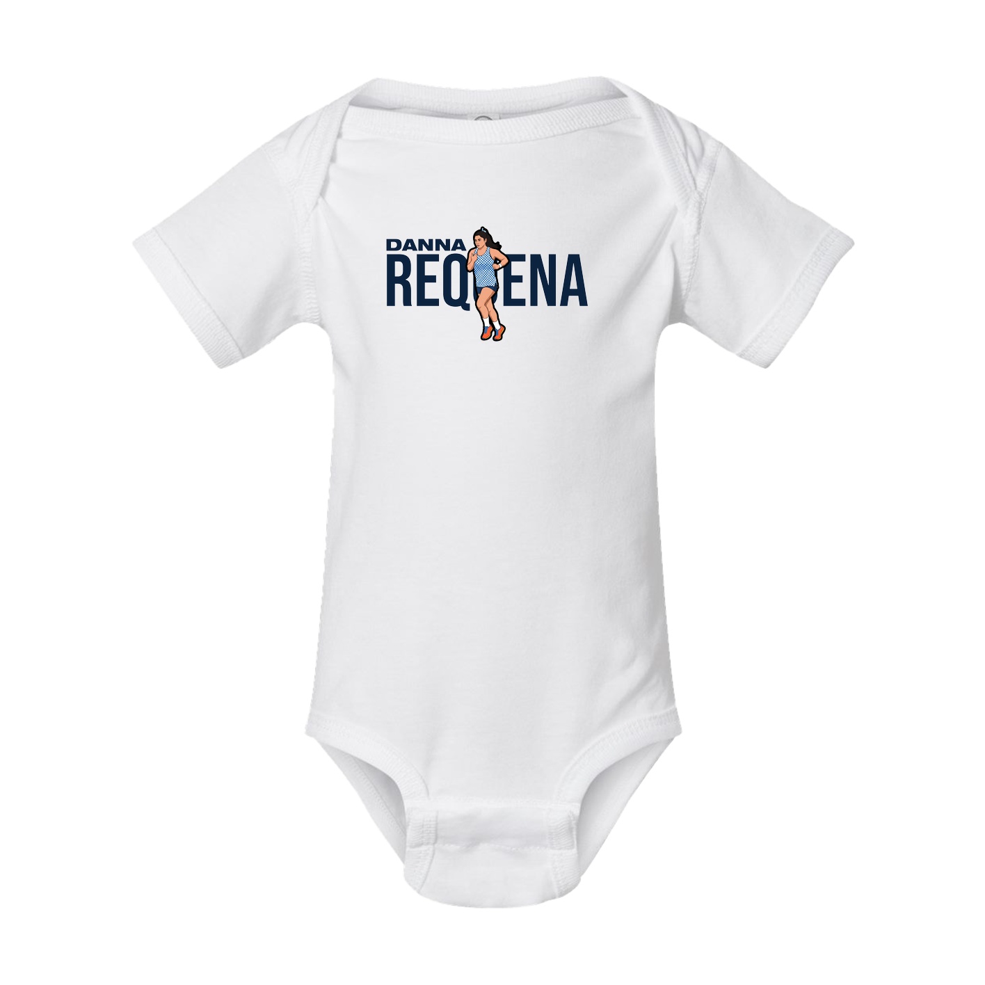 Baby Onesie — Player Name in White