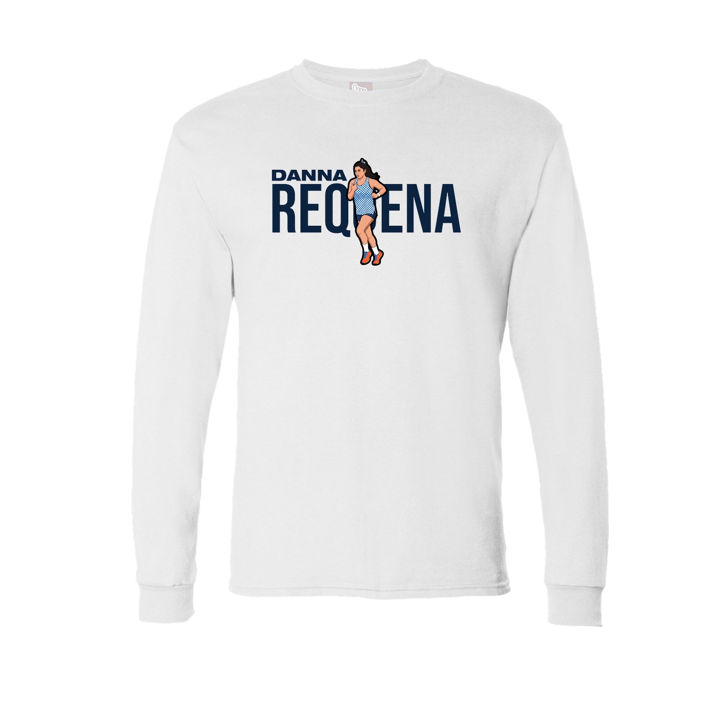Long Sleeve Tee — Player Name in White