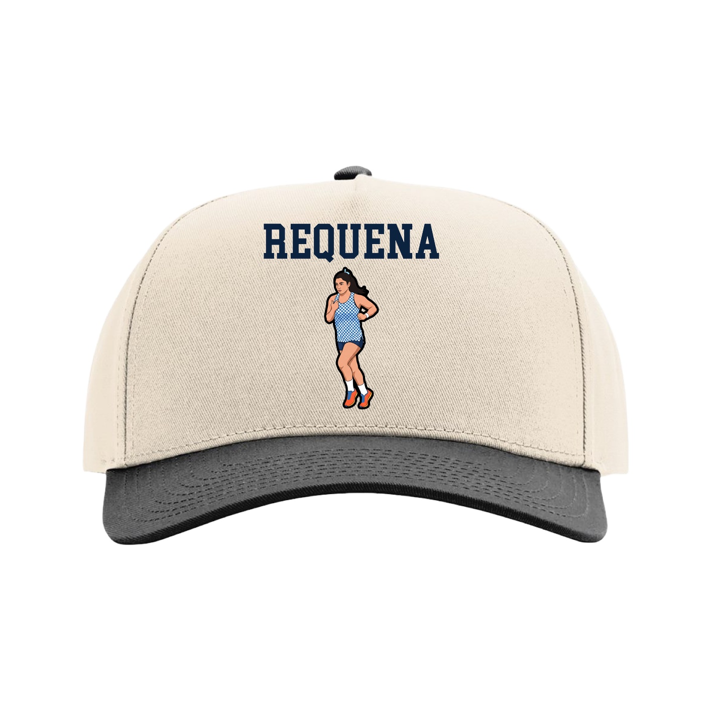 Full Fabric Five-Panel Champ Cap — Shirsey in Cream/Black
